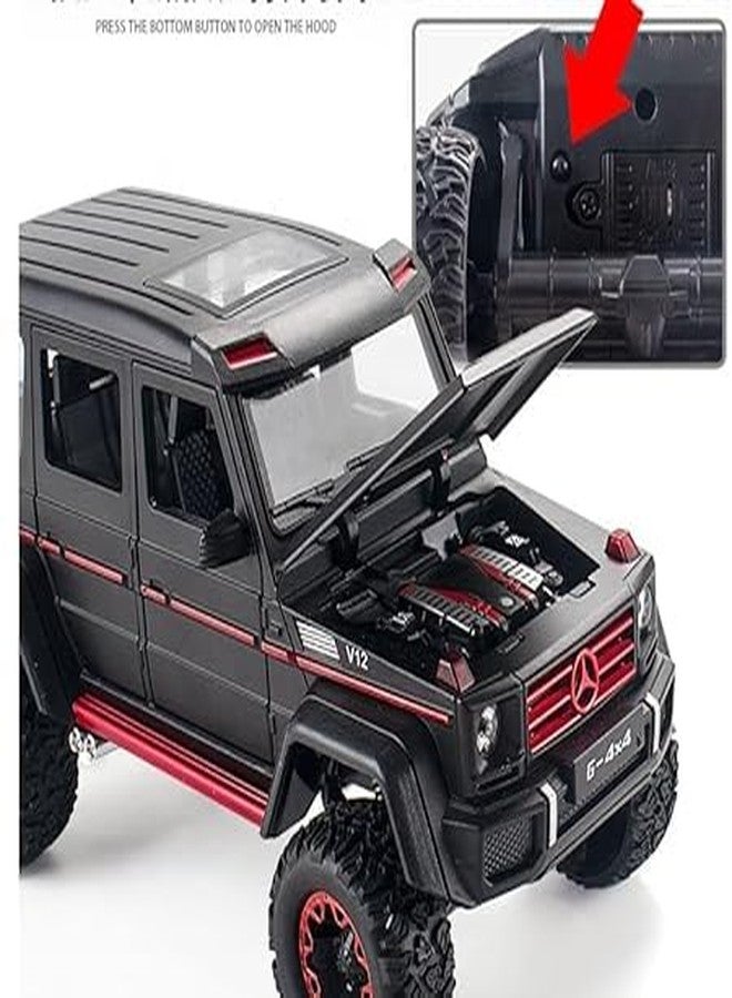 GIZEMY سيارة لعبة مرسيدس AMG G500 4X4 كبيرة الحجم من جيزيمي، بمقياس 1/24، مصنوعة من المعدن المصبوب، تعمل بالسحب للخلف، مزودة بأبواب قابلة للفتح ومؤثرات صوتية وضوئية، هدية مثالية للأطفال - مرسيدس AMG G500 4X4 كبيرة الحجم بمقياس 1:24 - متعددة الألوان - Image 4